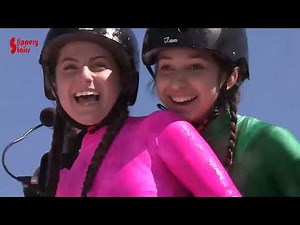 Sizzle Slippery Stairs - You Have to Watch This - Everyone Goes Down!