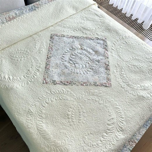 Handmade King Size Quilt Quilted Bedspread Oversized - Etsy