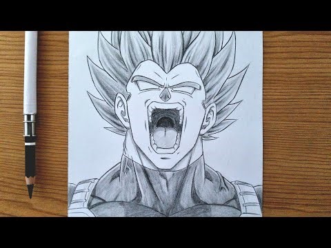 How To Draw Vegeta Super Saiyan Rage Mode || Dragon Ball Z Pencil Drawing Tutorial