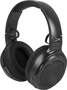 Altec Lansing MZX701- BLK Rumble Bass Boosted Over Ear Bluetooth Headphones with Omnidirectional Vibration, 10 Hour Battery Life and Voice Assistant Integration, Dynamic Bass, Black, 8.3 x 8.2 x 4.1 Inches