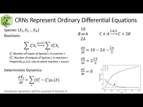 Lecture 1: Chemical Reaction Network Models Part 1