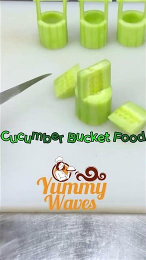 “Cucumber Bucket Decoration – Unique Food Art Idea! 🥒✨”