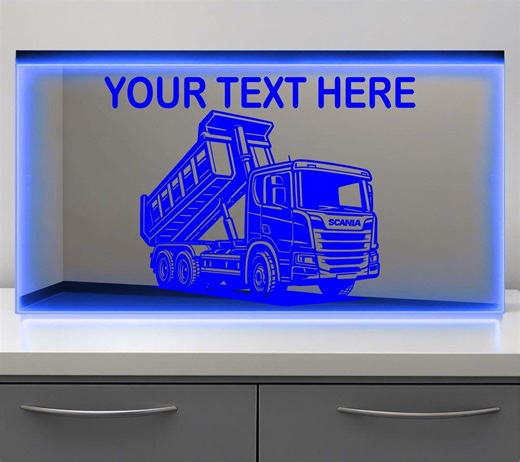 Truck Cab RGB Colour changing led mirror light board, customisable