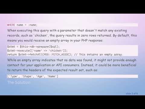 Handling No Result Cases in PHP PDO: Returning Result Headers if No Data Found