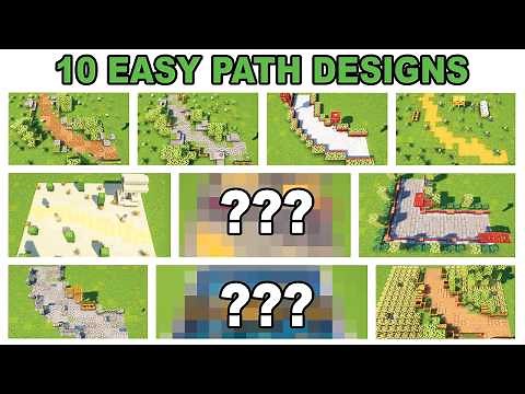 10 EASY Path Designs for Your Minecraft Survival World | Tutorial