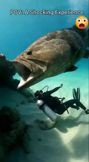 Diver Escaped a Shocking Big Fish Encounter | Intense Underwater Moment