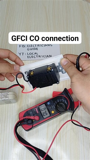 Gfci outlet line side and load side wiring connection test trip #electrician #control #power #technician #switch #wiring #engineering #fblifestyle #diy #electrical | Electricians Guide