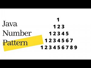 Number Pattern Program in Java - using while loop