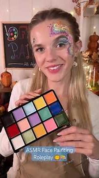 #asmr Halloween Face Painting Roleplay 🎨 #asmrcommunity #asmrsounds #asmrvideos #facepaint #sleep