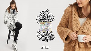 Alize Puffy & Alize Puffy Color ile Sabahlık Dressing Gown #AlizePuffy #AlizeYarns #Alizeİplikleri | Alize Hand Knitting Yarns
