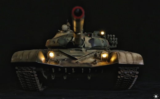 1/16小号手t-72 静改动rc版初下地