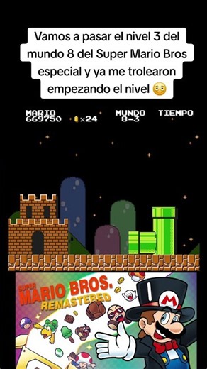 I've never been trolled so fast in Super Mario Bros Special Remastered. #supermariobros