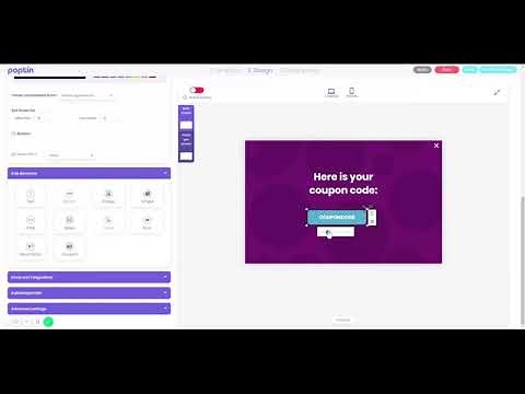 Coupon code element - click to copy - Poptin