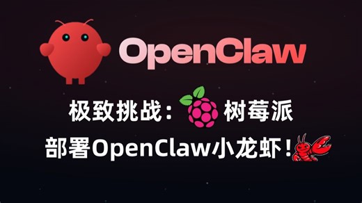 ⚡极致挑战：树莓派上部署 OpenClaw 小龙虾🦞！