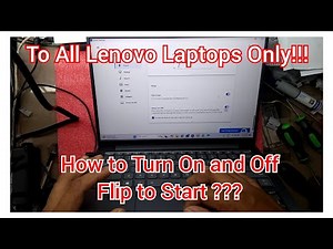 How to turn on and off Flip to Start settings on Lenovo Laptops?