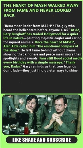 THE HEART OF MASH WALKED AWAY FROM FAME—AND NEVER LOOKED BACK 💚🎨