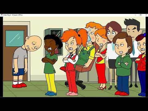 Classic Caillou throws a giant rock at Leo/Grounded