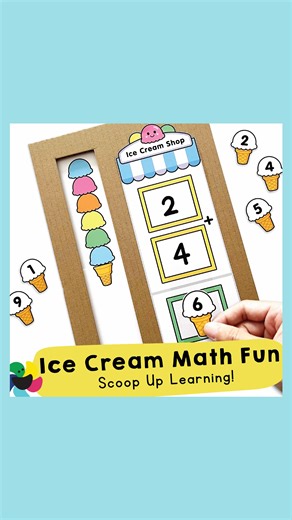Chana Favors on Instagram: "Ice Cream Math Fun - Printable Addition and Subtraction Activity is here to sweeten up your child’s learning journey! Perfect for parents and educators, this activity helps children develop essential math skills while having fun with ice cream-themed visuals. Visit our Etsy store now to grab your copy and let the learning scoops begin! 🍦✨ ☰What you‘ll need: * Chanafavors Printables 🌈 Shop for Printable PDF Files 🖨 Chanafavors.etsy.com (Click our profile for live li