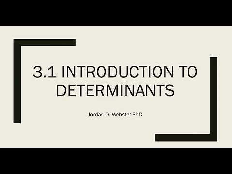 3.1 Introduction to Determinants