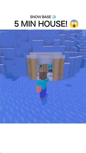 I Built an Ice Mountain House in 5 Minutes! 😱❄️ Minecraft#Minecraft #IceMountain #MinecraftHouse