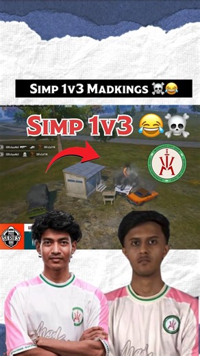 Simp 1v3 Madkings 😂☠️ #jonathan #neyo #bgmi #soul #s8ul #scout
