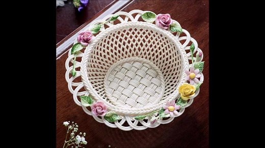 Our 'Master Basket Maker' John is taking care crafting the amazing Belleek Classic Rose Gebera Basket. Nothing less than perfect! www.belleek.com Our original and unique pieces are handcrafted using skills that have been passed down through the generations for over 160 years! | Belleek Pottery