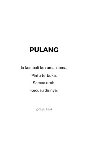 PULANG | Fiksi Mini