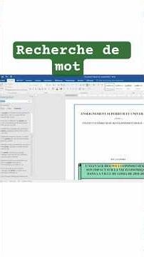 Astuce Word : RECHERCHE UN MOT DANS LE DOCUMENT