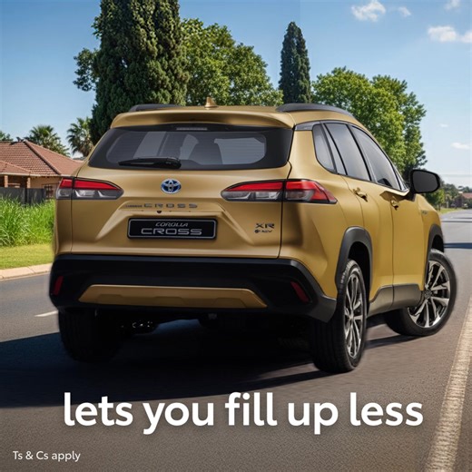 It's the month of love and here's something to love about the Corolla Cross Hybrid. It gets you 4.3ℓ per 100km*. And who doesn't love saving on petrol! ​ Learn more about the Corolla Cross Hybrid here: https://brnw.ch/21wZV9v​ *Ts & Cs apply. | Toyota SA