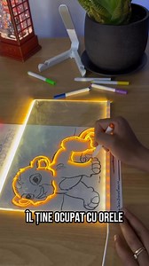 💡 Cu tableta noastră LED, copiii pot desena, scrie și crea mereu lucruri noi – fără haos de hârtie! 🎨✨ 🎁 Perfectă ca un cadou pentru micii creativi! https://amva.ro/products/tableta-led-magica-cu-7-markere-colorate | Amva