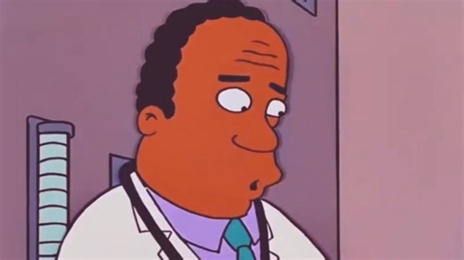 Así se vería el Doctor Hibbert, de Los Simpsons, en la vida real y según la IA y si fuese humano
