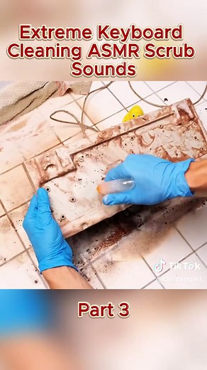 Extreme Keyboard Cleaning ASMR: Satisfying Scrub Sounds