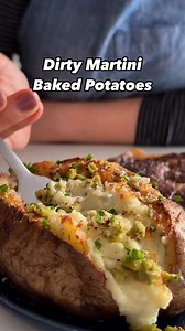 If you’re thinking of cooking a romantic dinner for two tonight, think again! Allow us to introduce you to the greatest third wheel of all time: the Dirty Martini Baked Potato 🍸. Add these to your Valentine’s Day menu at the link in the comments - and don’t forget to save and organize your favorite Food & Wine recipes in your MyRecipes recipe box. 🥔: Marianne Williams, 🎥: Chloe Gebacz | Food & Wine