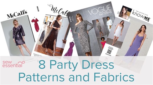 8 Party Dress Sewing Patterns & Fabrics | Sewing Tips, Tutorials, Projects and Events | Sew Essential