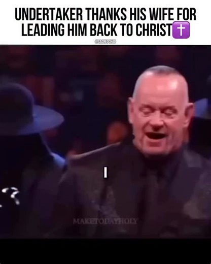 Sacredchad on Instagram: "WWE legend The Undertaker (Mark Calaway) has publicly spoken about returning more deeply to his Christian faith later in life. In interviews after his retirement, Calaway shared that his wife, Michelle McCool, a Christian, played a major role in leading him back toward Christ and strengthening his faith. Through their marriage, prayer, and shared values, faith became more central in his life. As he stepped away from wrestling and reflected on mortality, family, and purp