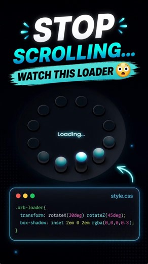 Smooth Orb Loader in Pure CSS ✨ UI Animation Trick #coding #css #webdesign #cssanimation