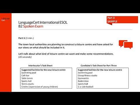 LanguageCert International ESOL Exploring B2 (Communicator) Speaking