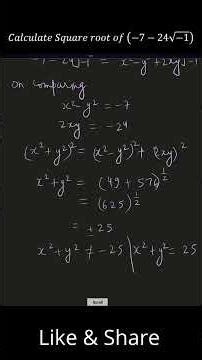 Square root of Complex Number