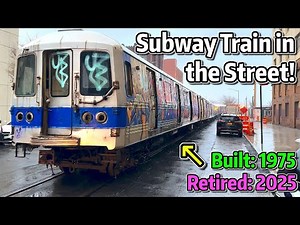 ⁴ᴷ⁶⁰ Subway Train in the Street - Retired R46s Leaving NYC!