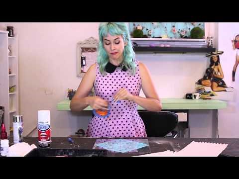 How To Stencil On Mirrors - Tips and Tricks for learning stencils.