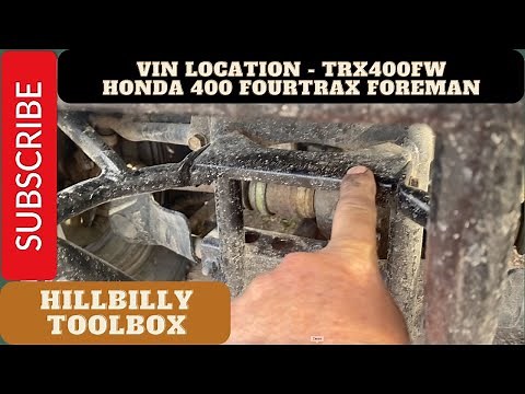 How to find your VIN locations for a Honda Foreman 400 - TRX400FW