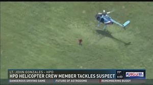 WATCH: HPD helicopter chases suspect