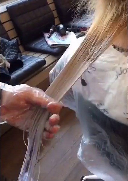 Styling And Coloring Brown Hair to Blonde Hair