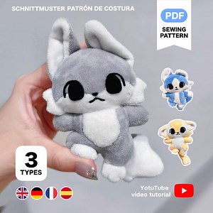 10cm Furry Pocket Fursona Plush Sewing Pattern & Tutorial (english/español/deutsch/français） - Etsy