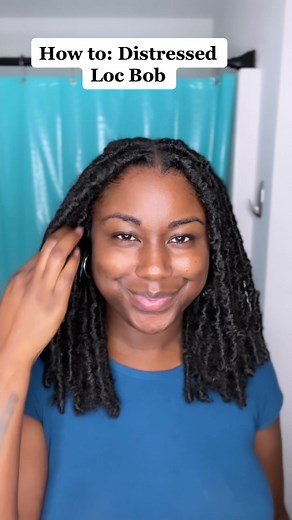 Distressed Loc Bob Tutorial | Faux Locs Hairstyle