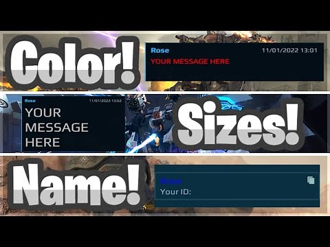 Full text formatting guide | Text sizing, colouring & blue names | Guide | War Robots [WR]