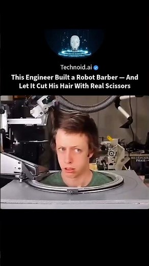 This Engineer Built a Robot Barber And Let It Cut His Hair With Real Scissors #ai #technology #ai