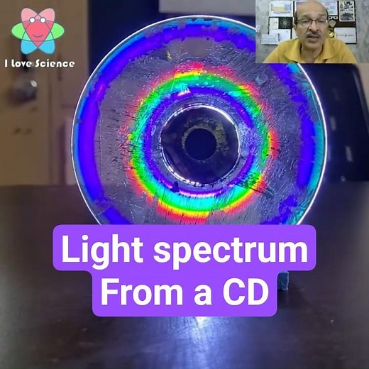 Make Rainbow spectrum using a CD #experiment #shorts