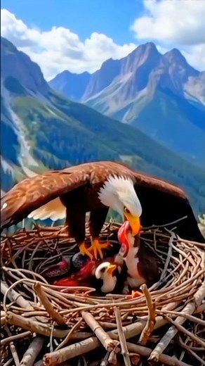 Eagle Hunts Snake to Feed Its Chicks | Incredible Wildlife Moment!