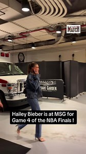 Hailey Bieber at MSG for NBA Finals Game 4: Knicks Sighting
